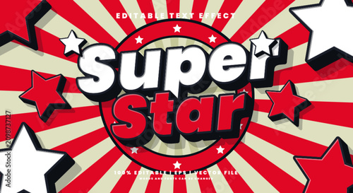 Fotografie superstar text effects, modern colors. vintage style effects.