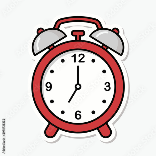 Εκτύπωση καμβά red alarm clock