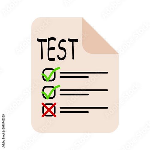 Obraz na płótnie Test - kolor