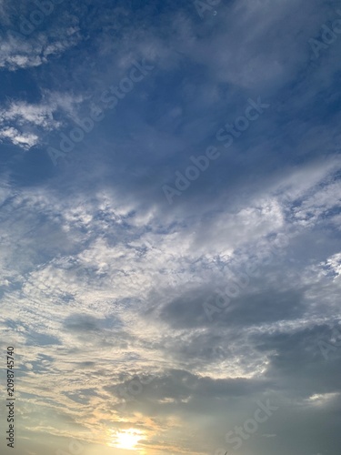 The beauty of a sky with the sun rising.