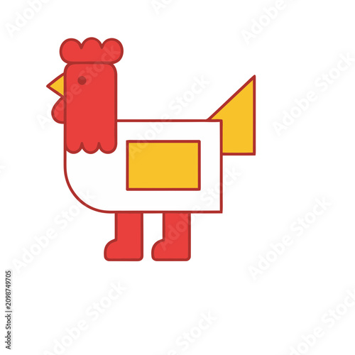Stylized Rooster Illustration