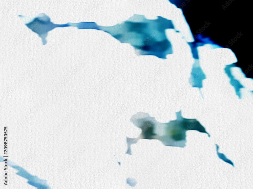 Fototapeta premium Abstract artistic background with blue organic shapes and a subtle paper texture overlay.