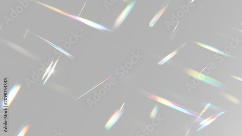 Cuadro en lienzo Rainbow prism light leak with iridescent optical streaks realistic lens reflecti