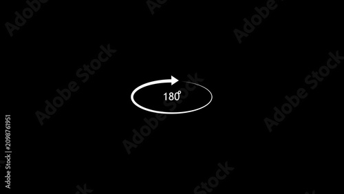 45 degree angle rotate arrow icon. 45 degree view icon illustration background.