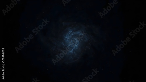 Swirling cosmic nebula abstract