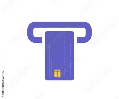 Bild auf Leinwand Atm card icon