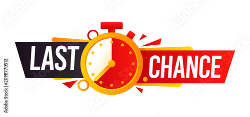 Obraz na plátně Last time sale, price off offer countdown sticker