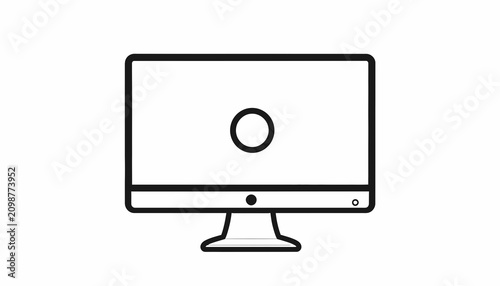 Canvastavla Computer monitor with screen on desk.