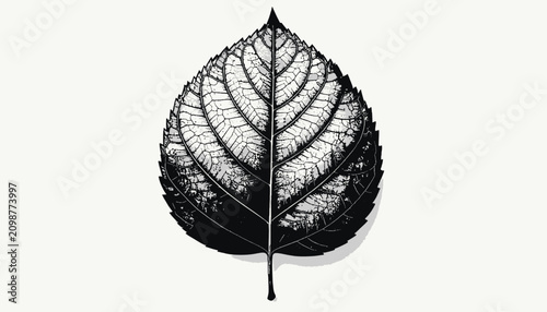 Quadro su tela Detailed skeleton of a leaf.