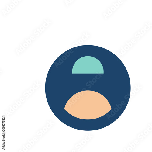 Abstract geometric shapes in a circle