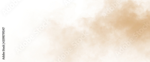 Cuadro en lienzo Dust sand soil smoke cloud particles isolated on transparent white background