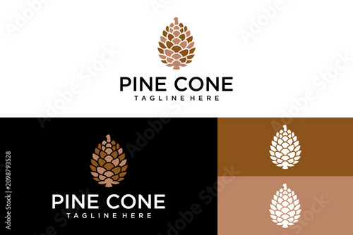 Abstract Pine Cone Logo Identity Concept