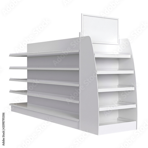 Supermarket Gondola End Cap Display Stand Shelving