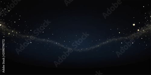 Foto Abstract Blue Galaxy Space Background with Stars, Nebula Clouds and Cosmic Light
