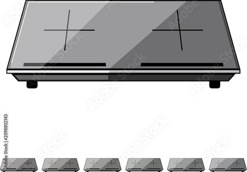 Cuadro en lienzo flute induction cooktop cartoon