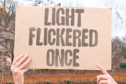 Canvastavla "Light Flickered Once" Illumination blinked briefly