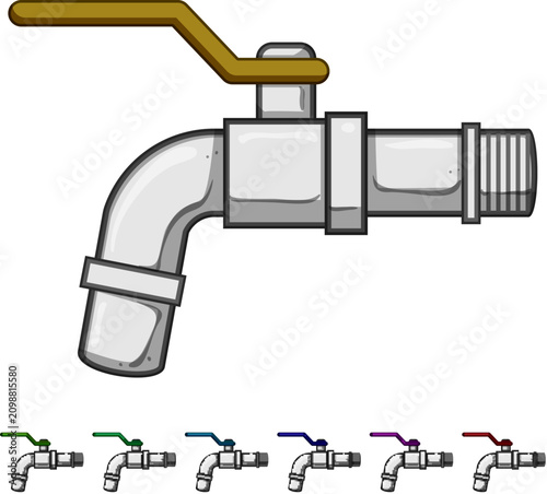 shutoff plumbing valve cartoon. fixture seal, gasket fitting, maintenance drainage shutoff plumbing valve sign colorful illustration