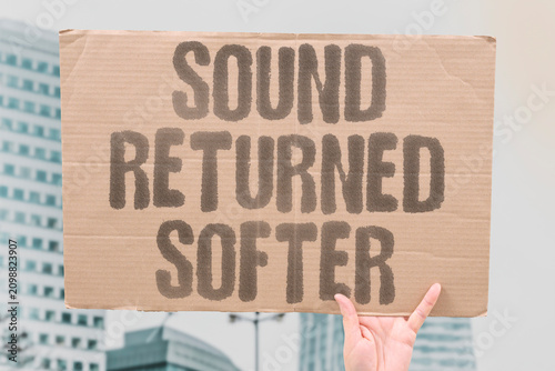 Tableau sur toile "Sound Returned Softer" Acoustic response was muffled