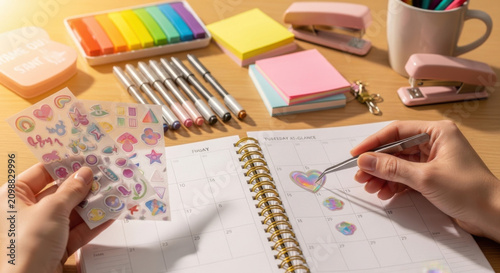 Creative Planning And Organization With Fun Stickers And Stationery