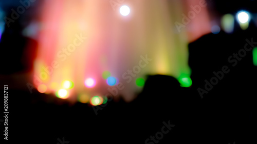 Bild auf Leinwand Abstract blurred night city light show concept with vibrant bokeh effect and col