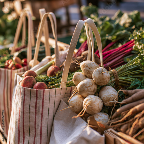 radishes at the market