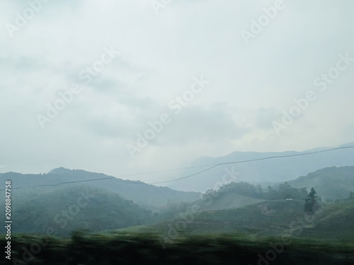 clouds over the mountains