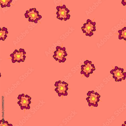 Tableau sur toile pattern stylized cartoon explosion creating a dynamic burst of yellow light, ora