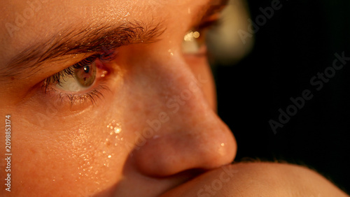 Close up portrait of thoughtful young woman with green eyes looking away, warm golden hour sunlight on face. Melancholic or hopeful mood, authentic skin texture with freckles, emotional concept