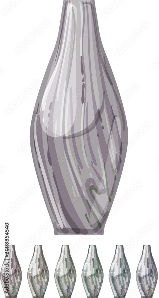 Obraz premium home marble vase cartoon. home marble vase sign colorful illustration