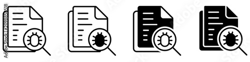 Bild auf Leinwand Code error icon vector set
