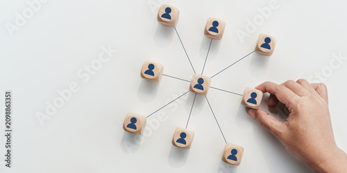 Cuadro en lienzo Business Delegation Strategy, Appointed Team Coordinator Managing Communication