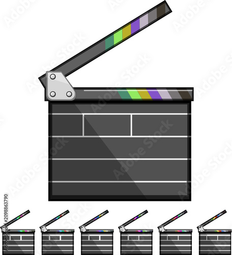 Canvas Print cinema clapperboard cartoon
