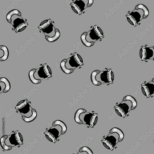 Obraz na plátne seamless pattern stability cervical neck collar cartoon