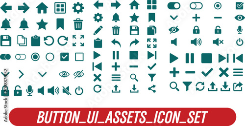 button ui assets vector and png 