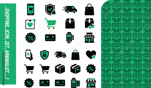 set of green and white  business marketing icons set , png 