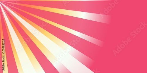 Obraz na płótnie Vibrant pink background adorned with bright white and yellow sun rays emanating from corner