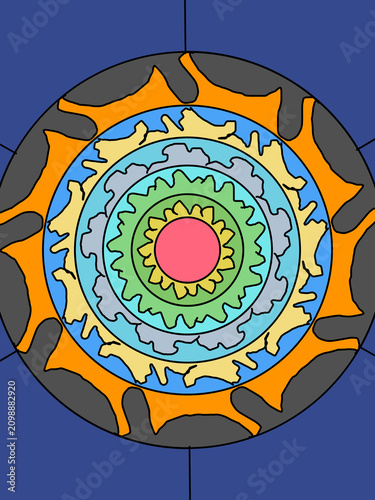 abstract background with round ornament
