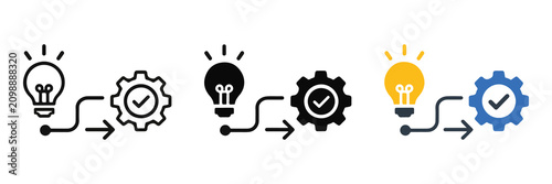 Foto Idea to Execution Flow Icon