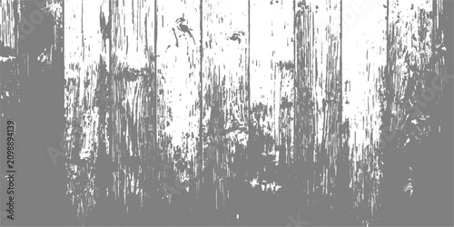 Quadro su tela High contrast grey and white weathered wood plank texture background