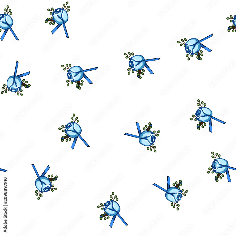 Fototapeta premium pattern floral boutonniere cartoon. corsage groom, flower accessory, rose tradition floral boutonniere sign vector