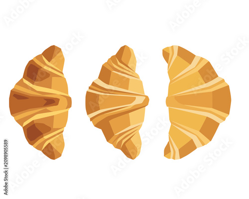Canvastavla Croissants Baked Pastry Food Items.