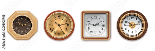 Tableau sur toile Antique wall clocks