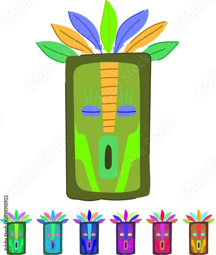 Foto tribe tribal mask cartoon