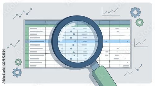 Fotografie Business Data Analysis and Financial Review on Spreadsheet