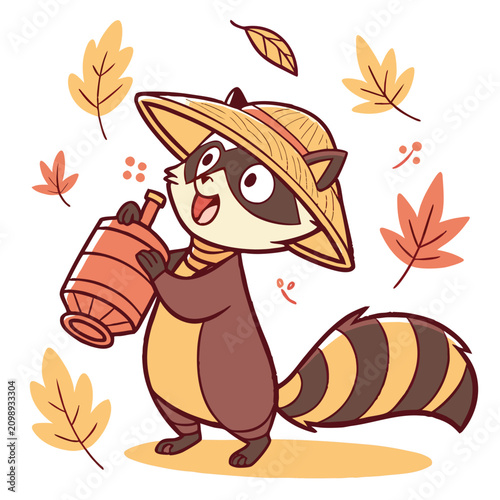 Cuadro en lienzo Tanuki Trickster