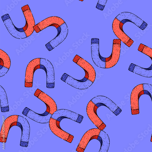 Принти на полотні pattern polarity magnet hand drawn