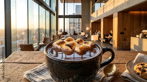 Freshly baked cinnamon rolls cooling on countertop.