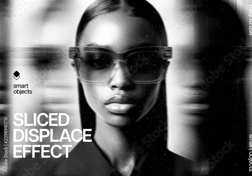 Sliced Displace Photo Effect For Poster And Social Media Design