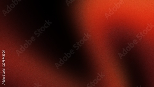 Fényképezés Abstract fiery orange gradient background with soft grain texture, glowing vibra