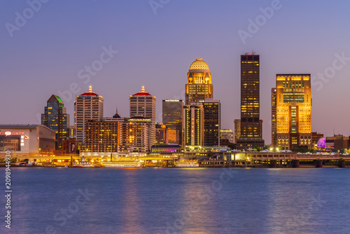64212-00104 Louisville Kentucky skyline at dusk Louisville  KY
